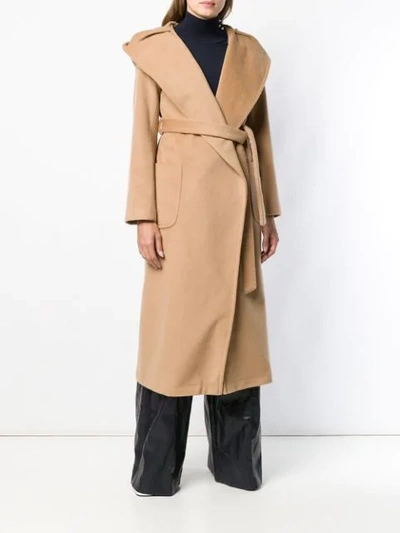 Shop Ava Adore Hooded Midi Coat - Neutrals