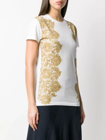 VALENTINO METALLIC LACE T-SHIRT - 白色