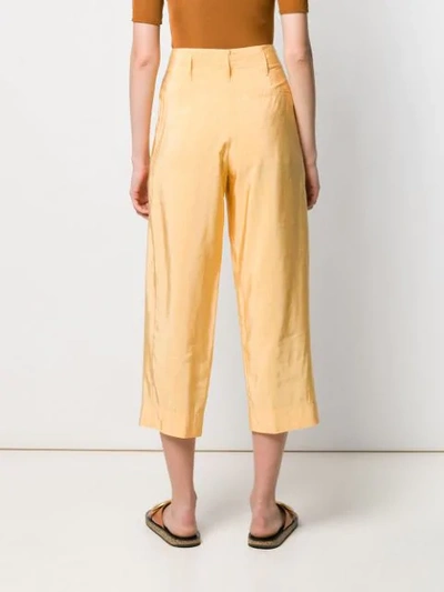 Shop Forte Forte Cropped-hose - Gelb In Yellow