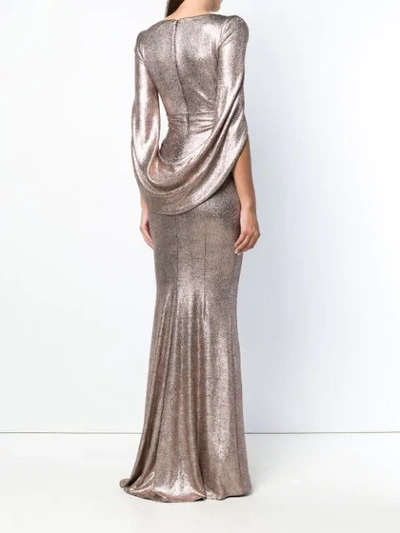 copper foil jersey dress