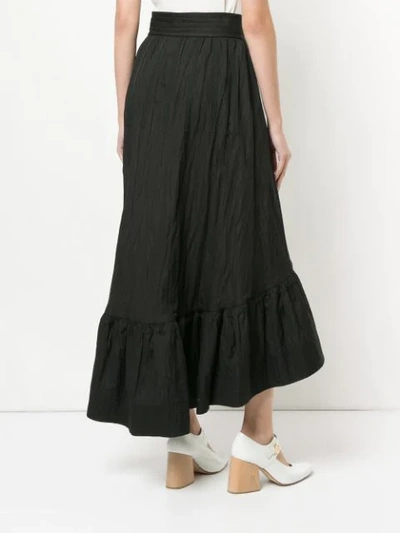 Shop Irene Wrinkled Petty Court Skirt In Black