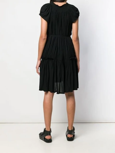 Shop Ann Demeulemeester Tiered Dress In Black