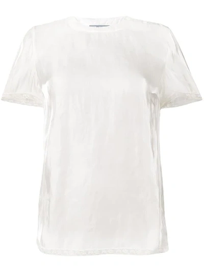 Shop Prada Loose Fit Blouse In White