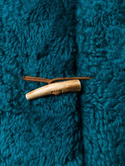 Shop Missoni Hooded Fur Coat - Blue