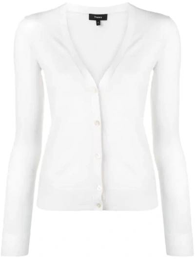 Shop Theory V-neck Cardigan In White