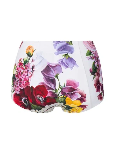 Shop Dolce & Gabbana Floral Bikini Bottom In White