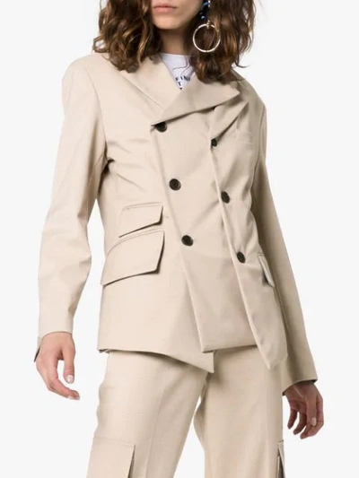 Shop Charm's Asymmetrischer Blazer In Neutrals