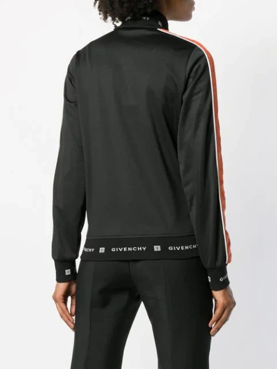 Shop Givenchy 4g Embroidered Track Jacket In Black