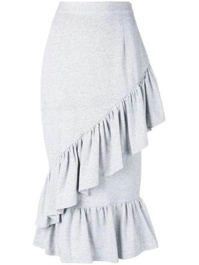 Shop Milla Milla Ruffled Skirt In Grey