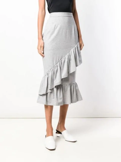 Shop Milla Milla Ruffled Skirt In Grey