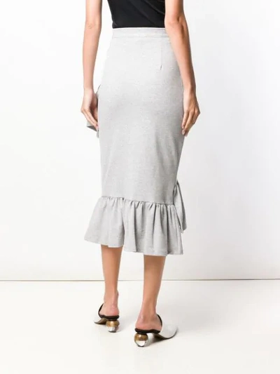 Shop Milla Milla Ruffled Skirt In Grey