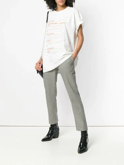 MM6 MAISON MARGIELA E-MAIL缝线印花全棉T恤 - 白色