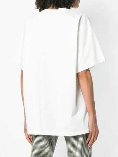 MM6 MAISON MARGIELA E-MAIL缝线印花全棉T恤 - 白色