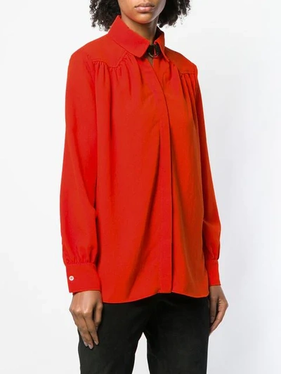 Shop Altuzarra Tamar Choker Shirt - Orange