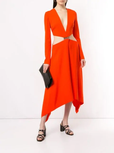 Shop Dion Lee Modular E-hook Dress In Red