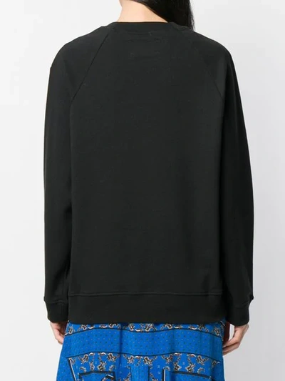 Shop Alberta Ferretti 'love Is Love' Sweatshirt In Black