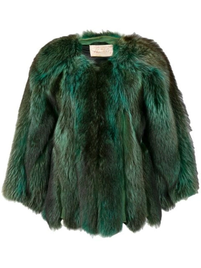 Pre-owned A.n.g.e.l.o. Vintage Cult 1970s Fur Coat In Green
