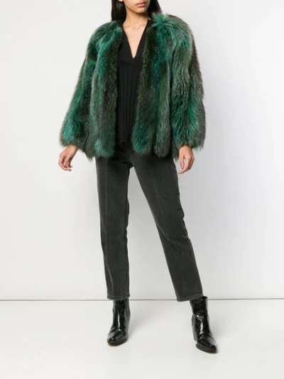 Pre-owned A.n.g.e.l.o. Vintage Cult 1970s Fur Coat In Green