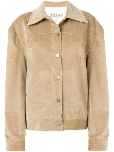 Shop A.w.a.k.e. Corduroy Oversized Jacket In Brown