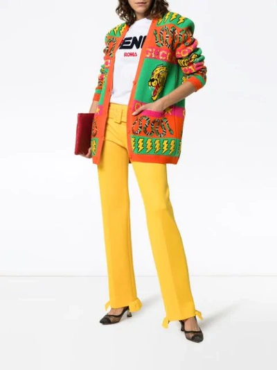 Shop Gucci Sequin Embellished Lined Knitted Cardigan In Multicolour