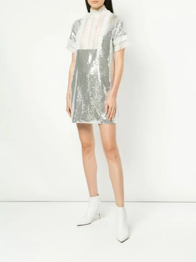 Shop Macgraw Electric Dream Sequinned Dress In Metallic