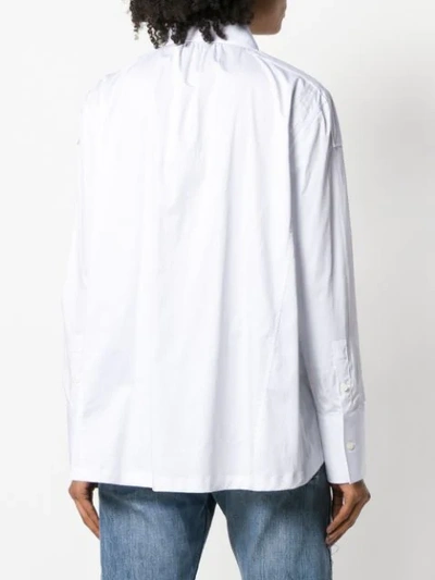 Shop Diesel Black Gold Pleat Trim Shirt In White