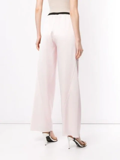 Shop Christopher Esber Bias Satin Trousers In Pink