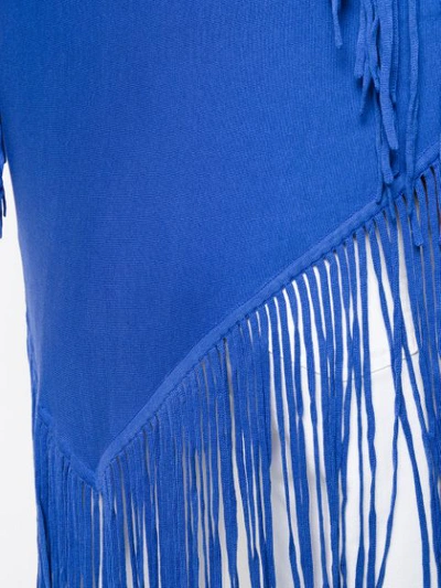 Shop Snobby Sheep Fridas Fringed Cape In Blue