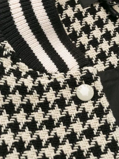 Shop Rag & Bone Knit Houndstooth Bomber Jacket In Black