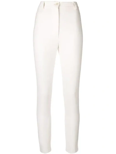 Shop Sonia Rykiel Skinny Fit Trousers In White