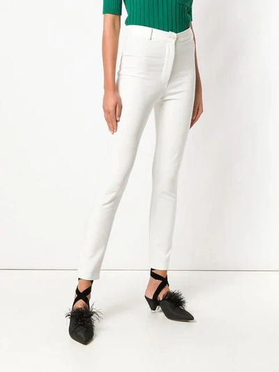 Shop Sonia Rykiel Skinny Fit Trousers In White
