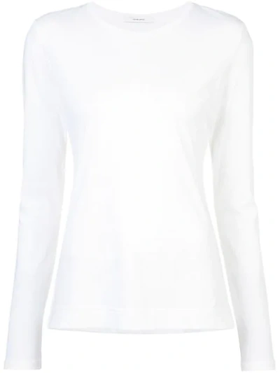Shop Adam Lippes Round Neck Long In White