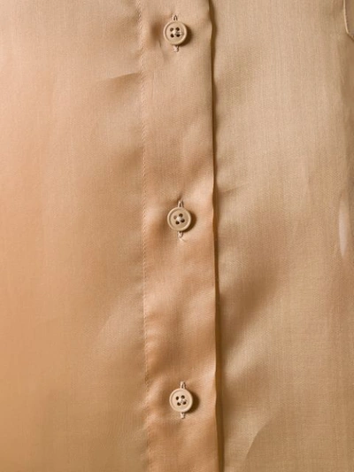 Shop Maison Margiela Sheer Button Shirt - Neutrals