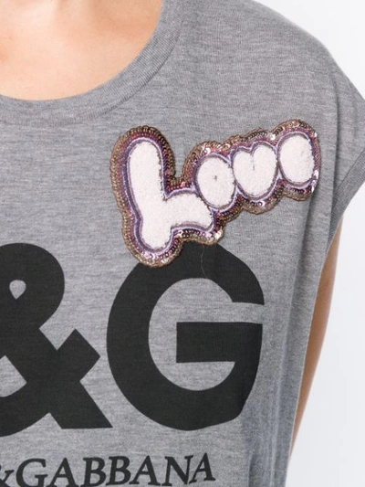 Shop Dolce & Gabbana Logo Patch T-shirt - Grey