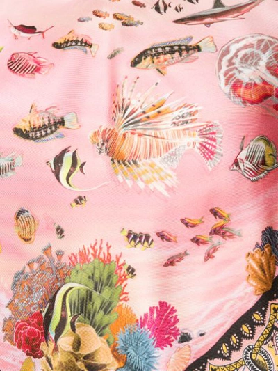 Shop Etro Asymmetric Ocean Print Top In Pink