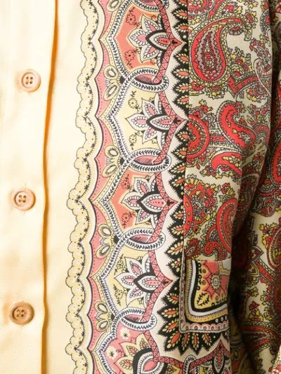 Shop Etro Paisley Print Shirt In Yellow