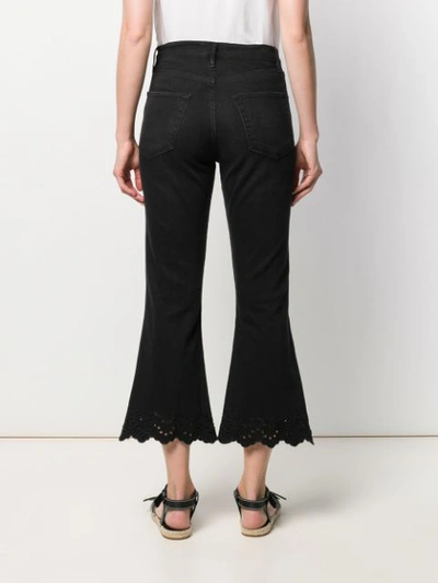 Shop Frame Lacey Flared Jeans In Black