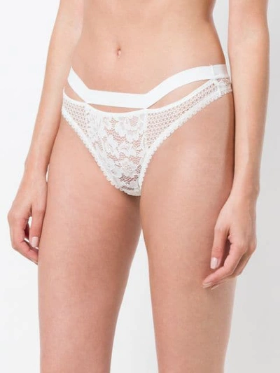 Shop Else Petunia Lace Thong In White