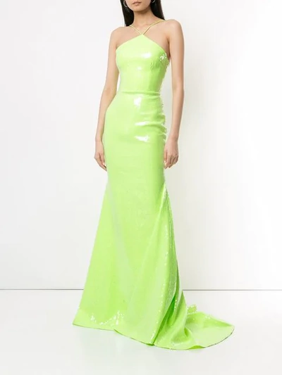 Shop Alex Perry Sequin Aleta Dress - Green