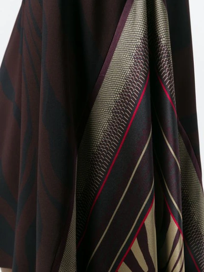 ROBERTO CAVALLI HANDKERCHIEF MIDI SKIRT - 红色