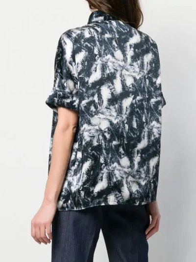 Shop Neil Barrett Palm Tree Print Shirt In Black
