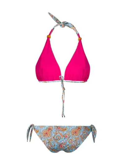 ETRO TRIANGLE PAISLEY BIKINI - 蓝色