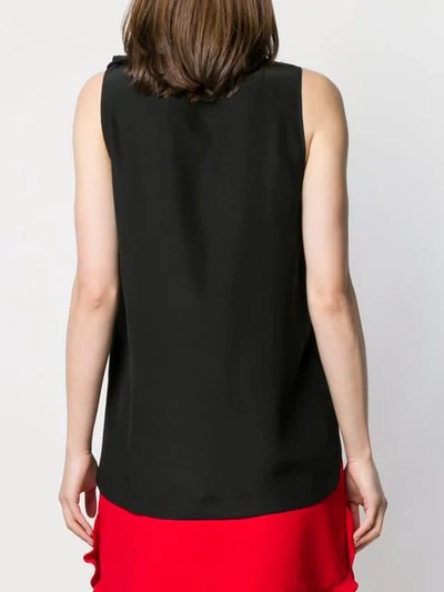Shop Red Valentino Loose Fit Tank Top In Black