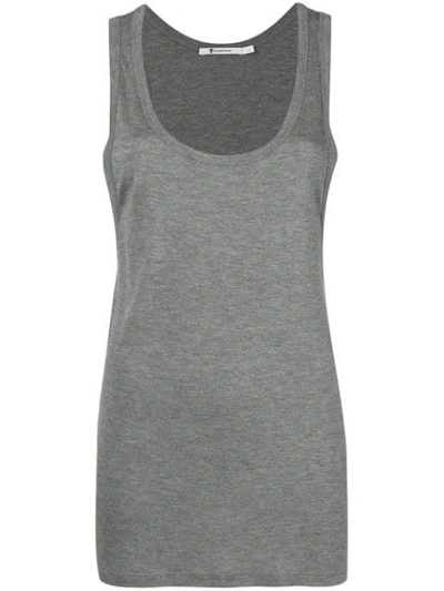 Shop Alexander Wang T T By Alexander Wang Oversized Tank Top - Grey