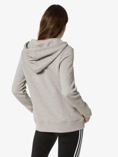 Shop Adidas Originals Trefoil Logo Hoodie In Grey