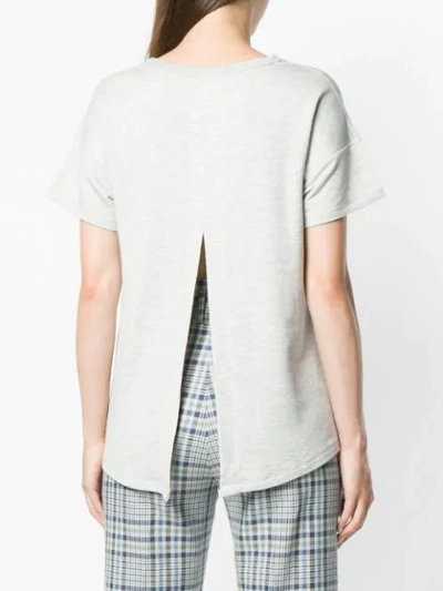 Shop Rag & Bone Kat Split Back T-shirt - Grey