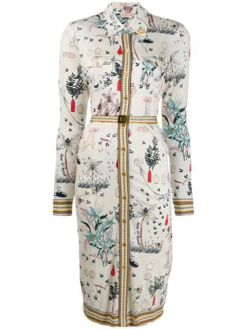 tory burch printed shirt dress