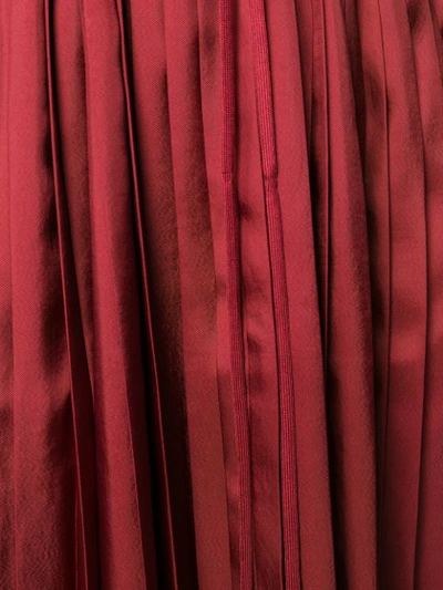 Shop Tibi Mendini Twill Pleated Dress In Red