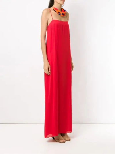 Shop A.brand Vestido Uirapuru Longo In Red