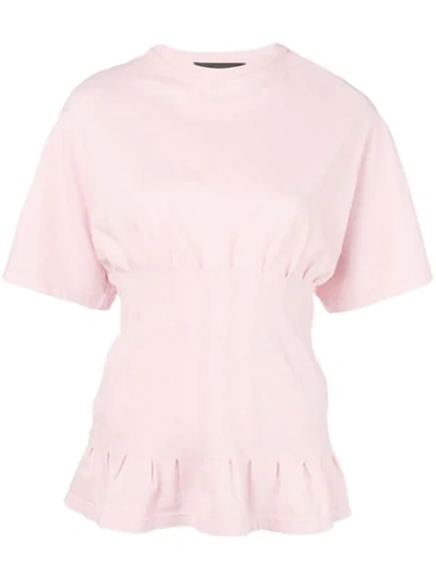 Shop Haider Ackermann Short-sleeve Flared Top In Pink